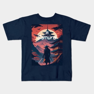 Futuristic Samurai: A Journey Through Time and Tradition Kids T-Shirt